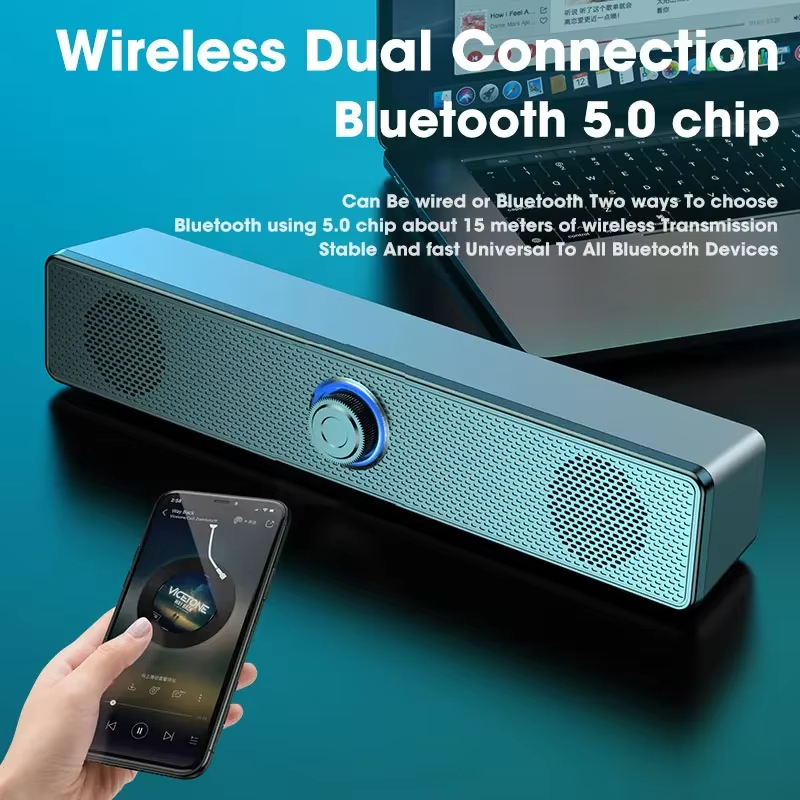 Speaker Wire - Wired Wireless Bluetooth Soundbar USB Powered