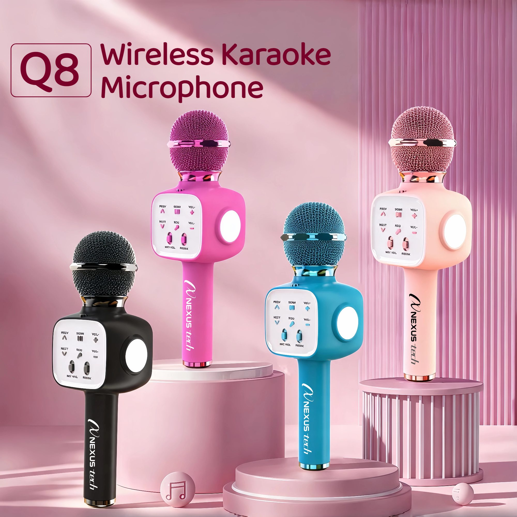 Condenser Microphone Kit - Halloween Premium Wireless Karaoke Singing Machine