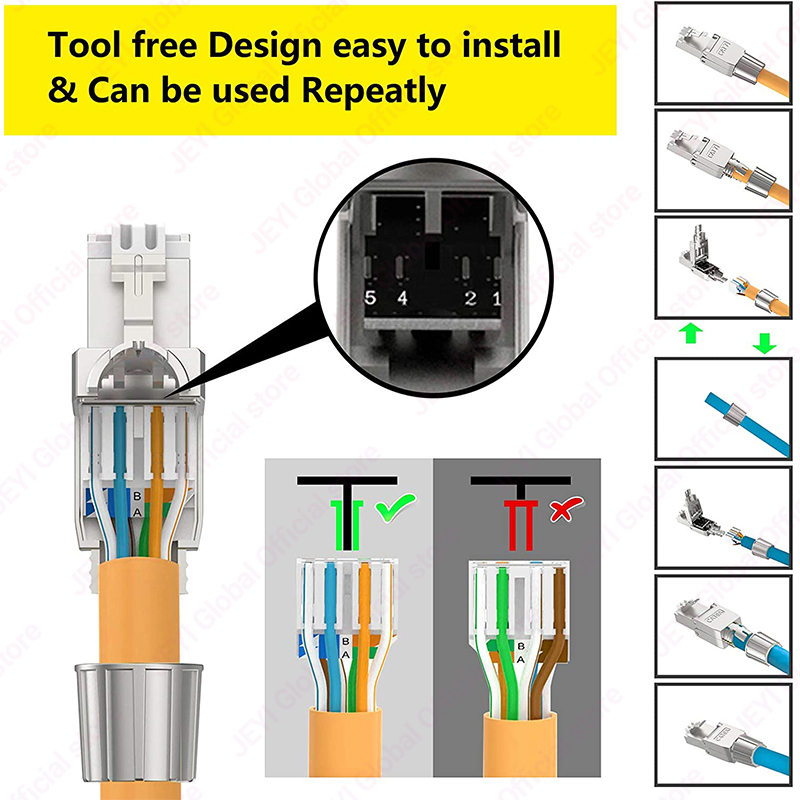 JEYI CAT7 6A RJ45 Connector 8P - огляд і ціна Rj45 Jack