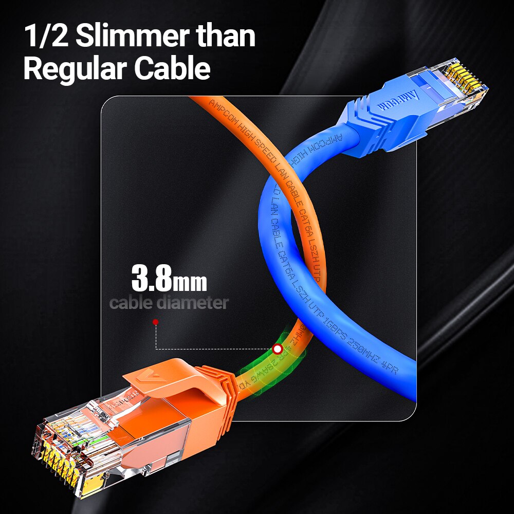 AMPCOM Ultra Slim Cat6a Networ - огляд і ціна Rj45 Jack