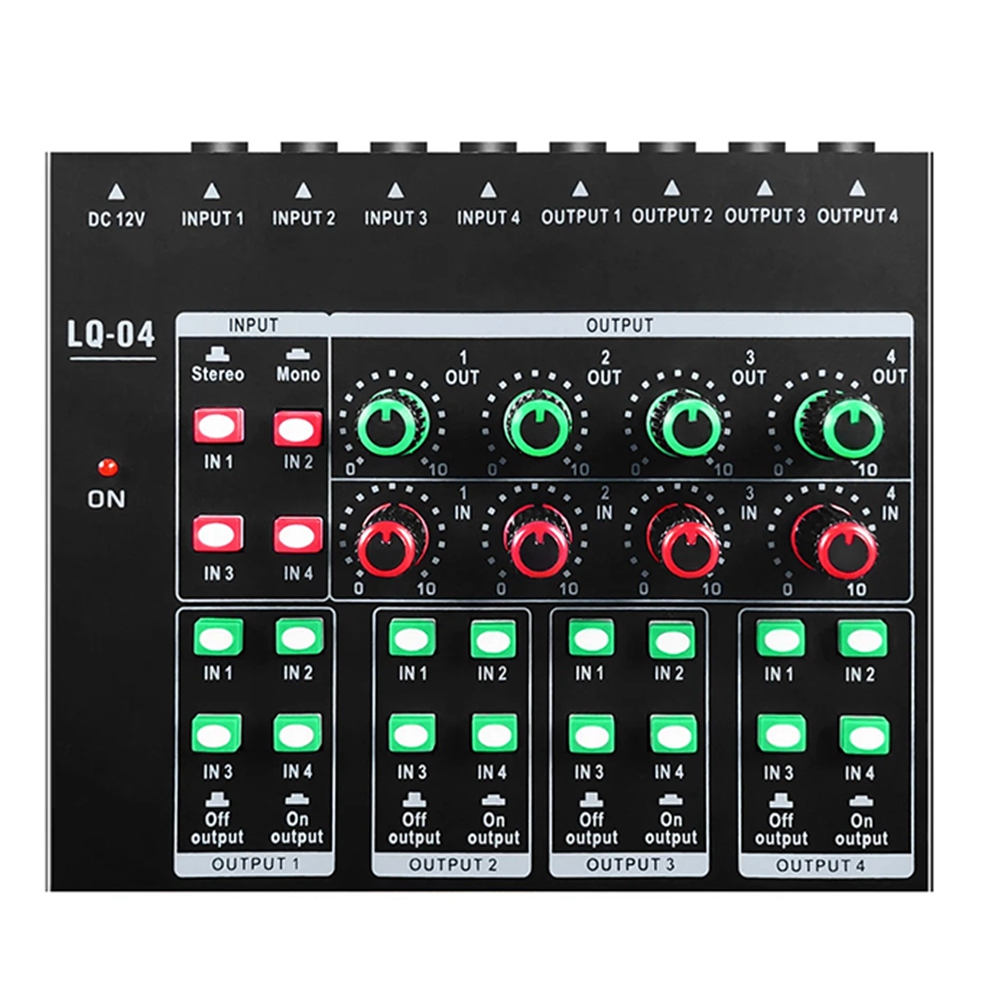 (MEOF] -LQ04 4-Channel Mixer 4 - огляд і ціна Headphone Amplifier
