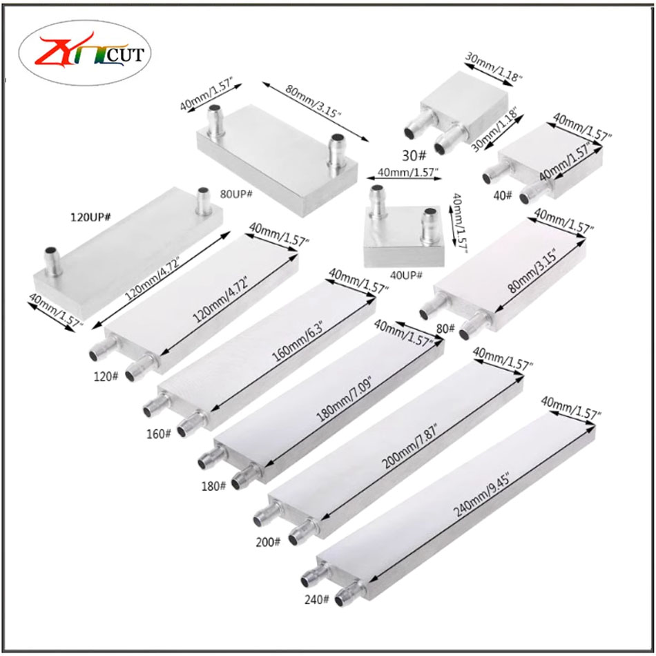 40 80mm CPU Aluminum water-coo - огляд і ціна Heatsink Aluminum