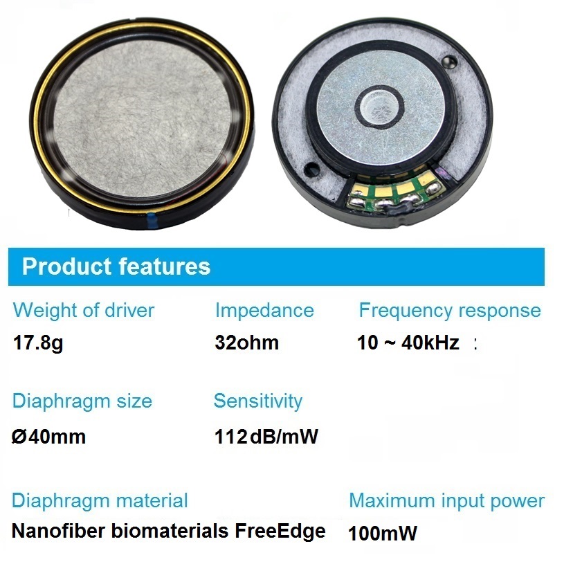 Hifi full range unit 40mm head - огляд і ціна Headphone Parts