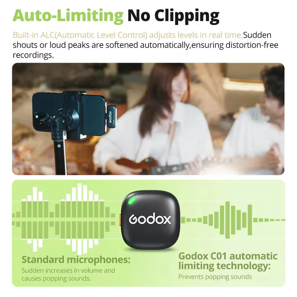 GODOX C01 Wireless Lavalier Mi - огляд і ціна Ribbon Microphone