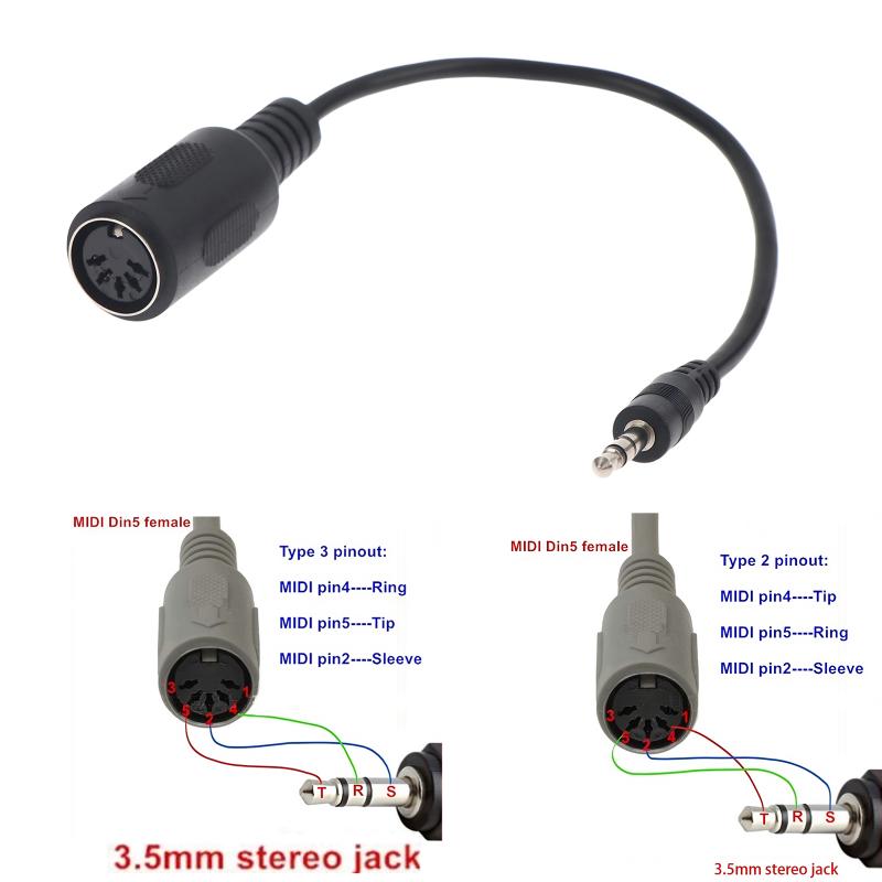 Hot Sale MIDI Din 5 To 3.5mm T - огляд і ціна Trs Cable