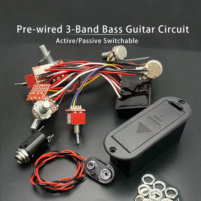 Pre-wired 3-Band Bass Guitar C - огляд і ціна Passive Preamp